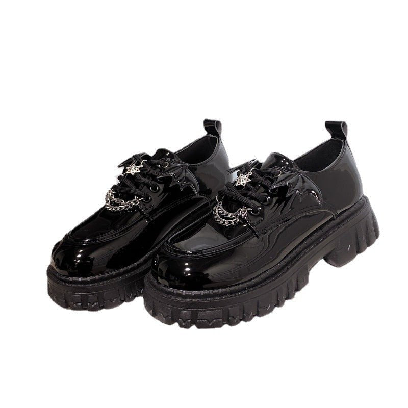 Xanthippe Gothic Leather Shoes With Wings by The Nevermore – Unique Gothic Fasfion for Women by Nevermore Lifestyle & Tech | 35 Matte black