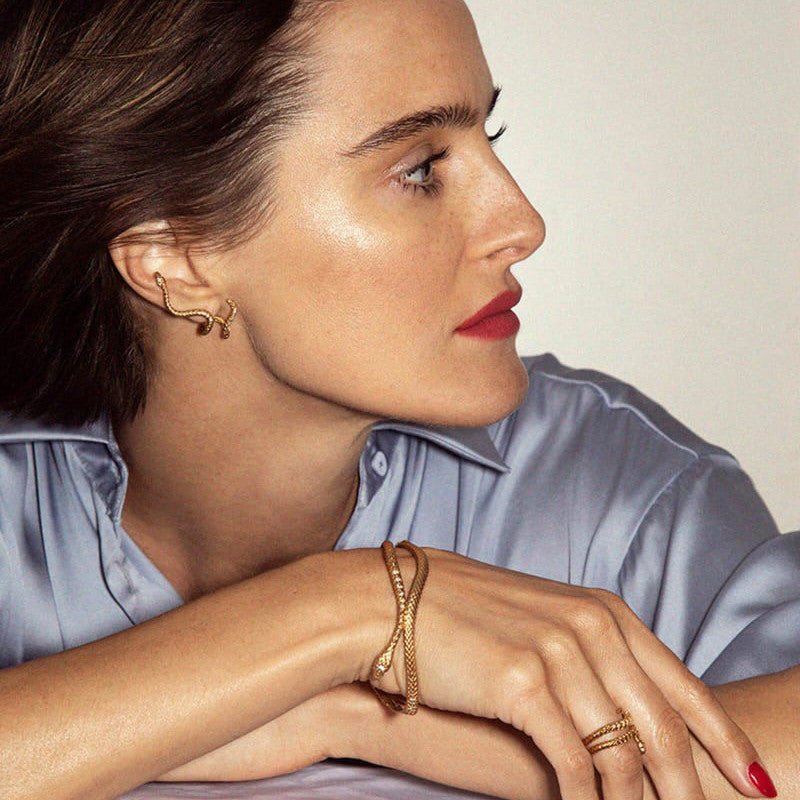 Zara Hazeleye snake - The Nevermore Gothic Earrings for Women – Unique Gothic Jewelry by Nevermore Lifestyle & Tech | Silver