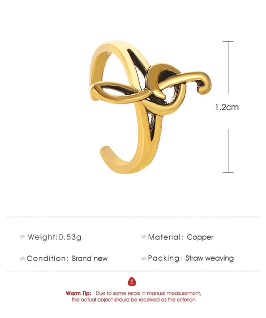 Zelalin - The Nevermore Ear Clip Earring Women's Ear - Cuff Music Key – Unique Earrings by Nevermore Lifestyle & Tech | Gold