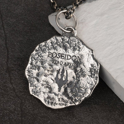 Zero Abyss Poseidon - Gothic Sterling Silver Pendant by The Nevermore – Unique Gothic Jewelry by Nevermore Lifestyle & Tech | Pendant Wax Rope
