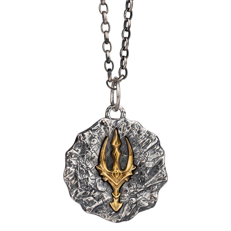 Zero Abyss Poseidon - Gothic Sterling Silver Pendant by The Nevermore – Unique Gothic Jewelry by Nevermore Lifestyle & Tech | Pendant Wax Rope