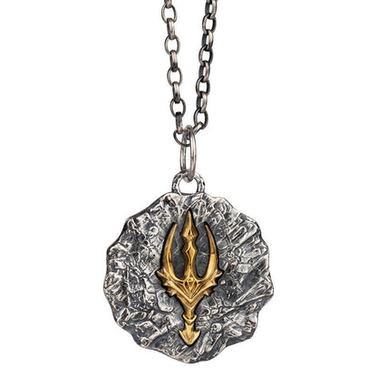 Zero Abyss Poseidon - Gothic Sterling Silver Pendant by The Nevermore – Unique Gothic Jewelry by Nevermore Lifestyle & Tech | Pendant Wax Rope
