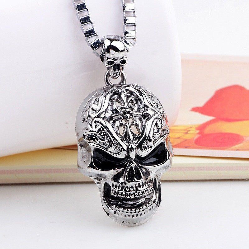 Ziggy Reaktor Skull - Gothic Pendant Necklace by The Nevermore – Unique Gothic Jewelry by Nevermore Lifestyle & Tech | Silver