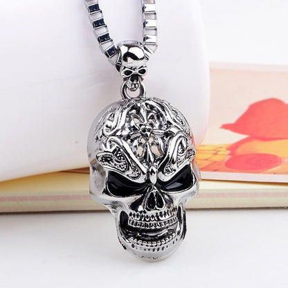 Ziggy Reaktor Skull - Gothic Pendant Necklace by The Nevermore – Unique Gothic Jewelry by Nevermore Lifestyle & Tech | Silver