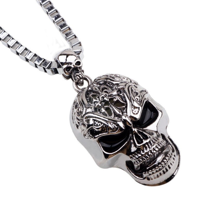 Ziggy Reaktor Skull - Gothic Pendant Necklace by The Nevermore – Unique Gothic Jewelry by Nevermore Lifestyle & Tech | Silver