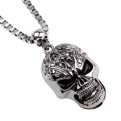 Ziggy Reaktor Skull - Gothic Pendant Necklace by The Nevermore – Unique Gothic Jewelry by Nevermore Lifestyle & Tech | Silver