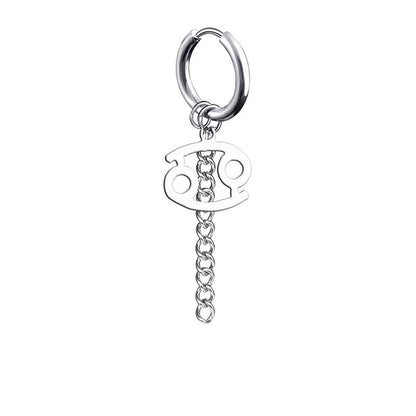 Zodiac Horoscope 12 constellation earrings - The Nevermore Earrings for Men Titanium Steel for men – Unique Jewelry by Nevermore Lifestyle & Tech | QOne Cancer