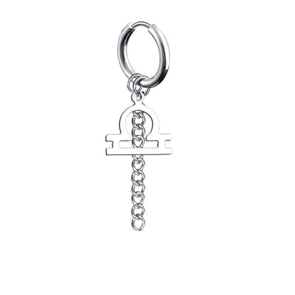 Zodiac Horoscope 12 constellation earrings - The Nevermore Earrings for Men Titanium Steel for men – Unique Jewelry by Nevermore Lifestyle & Tech | QOne Libra
