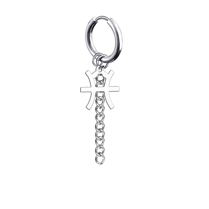 Zodiac Horoscope 12 constellation earrings - The Nevermore Earrings for Men Titanium Steel for men – Unique Jewelry by Nevermore Lifestyle & Tech | QOne Pisces