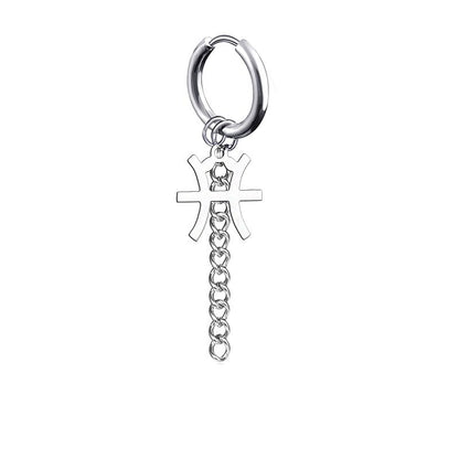 Zodiac Horoscope 12 constellation earrings - The Nevermore Earrings for Men Titanium Steel for men – Unique Jewelry by Nevermore Lifestyle & Tech | QOne Pisces