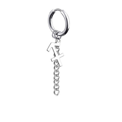 Zodiac Horoscope 12 constellation earrings - The Nevermore Earrings for Men Titanium Steel for men – Unique Jewelry by Nevermore Lifestyle & Tech | QOne Sagittarius